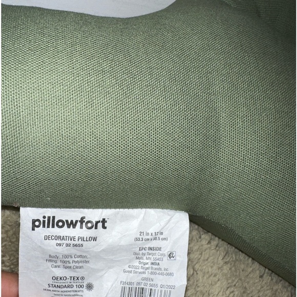 Pillowfort Green Cactus Yellow Flower Figural Decorative Plush Throw Pillow - Picture 3 of 3